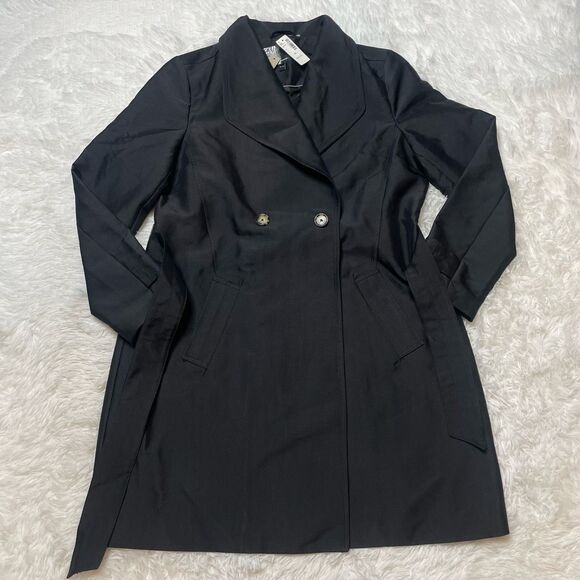 New with Tags Reitmans Trench Coat Black Womens Size XL Water Repellant - Picture 3 of 9